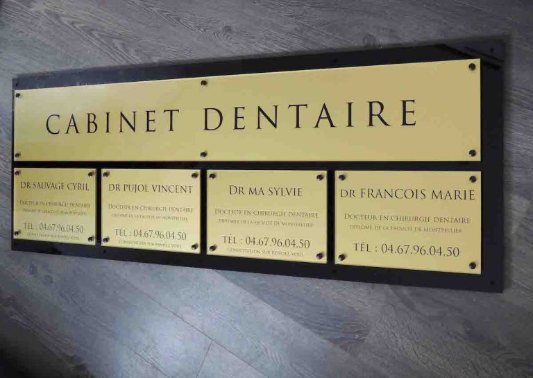 plaque professionnelle sur messure