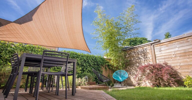 Voile d'ombrasse sur terrasse