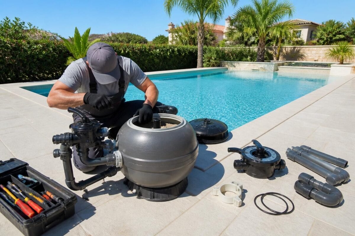 découvrez notre guide complet pour remplacer facilement le filtre à sable de votre piscine et assurer une eau propre et limpide toute la saison.