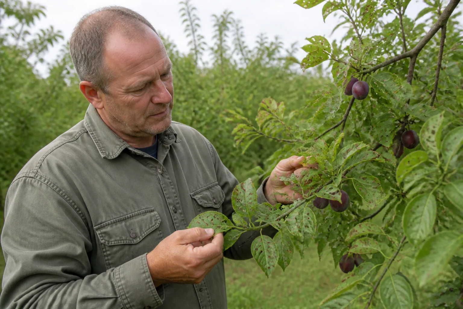 Coryneum ou criblure : reconnaître les feuilles trouées et traiter les arbres fruitiers