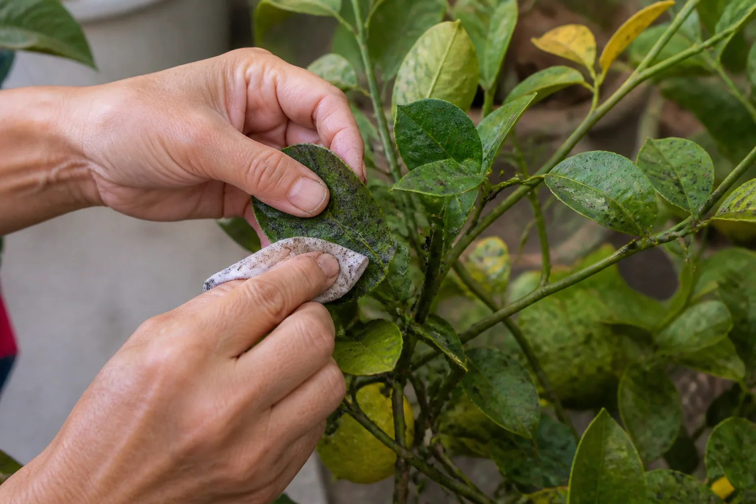 Fumagine sur les feuilles : causes, symptômes et solutions pour nettoyer les plantes