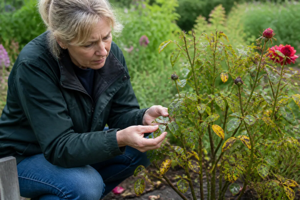 Marsonia du rosier : comment reconnaître et traiter les taches noires des feuilles