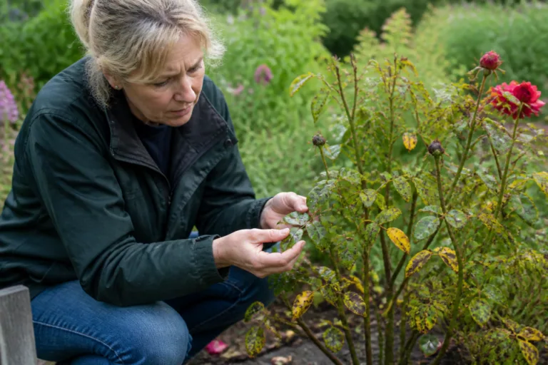 Marsonia du rosier : comment reconnaître et traiter les taches noires des feuilles