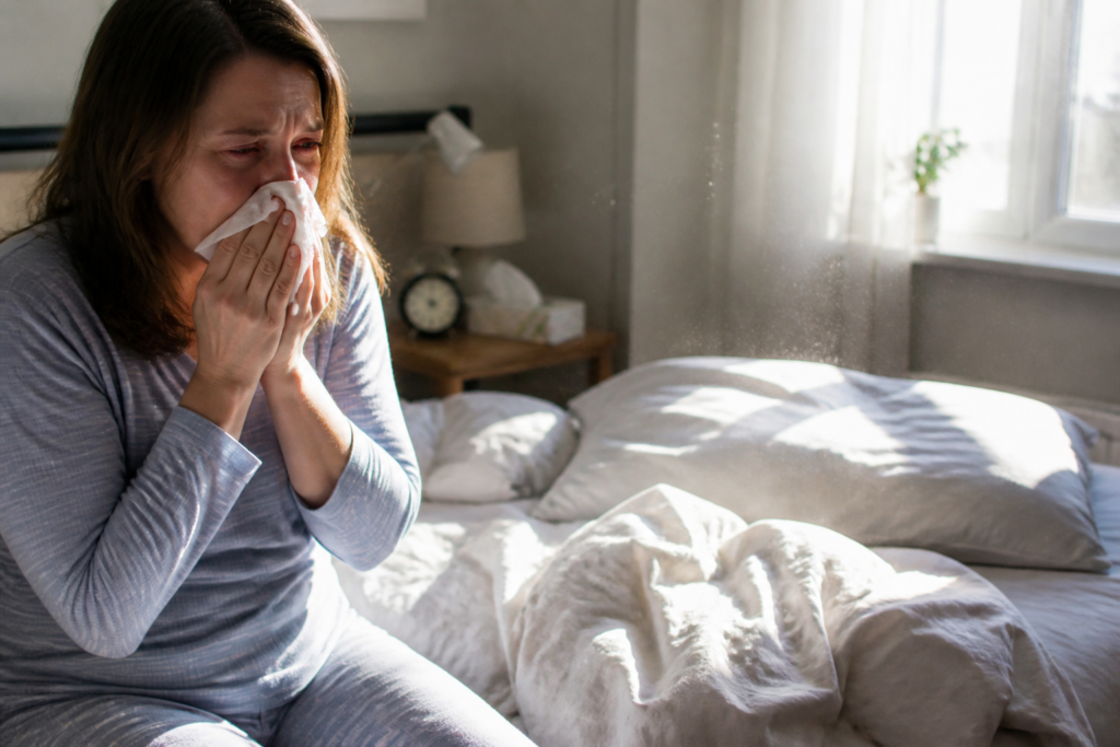 Allergie aux acariens : les signes à repérer dans la chambre