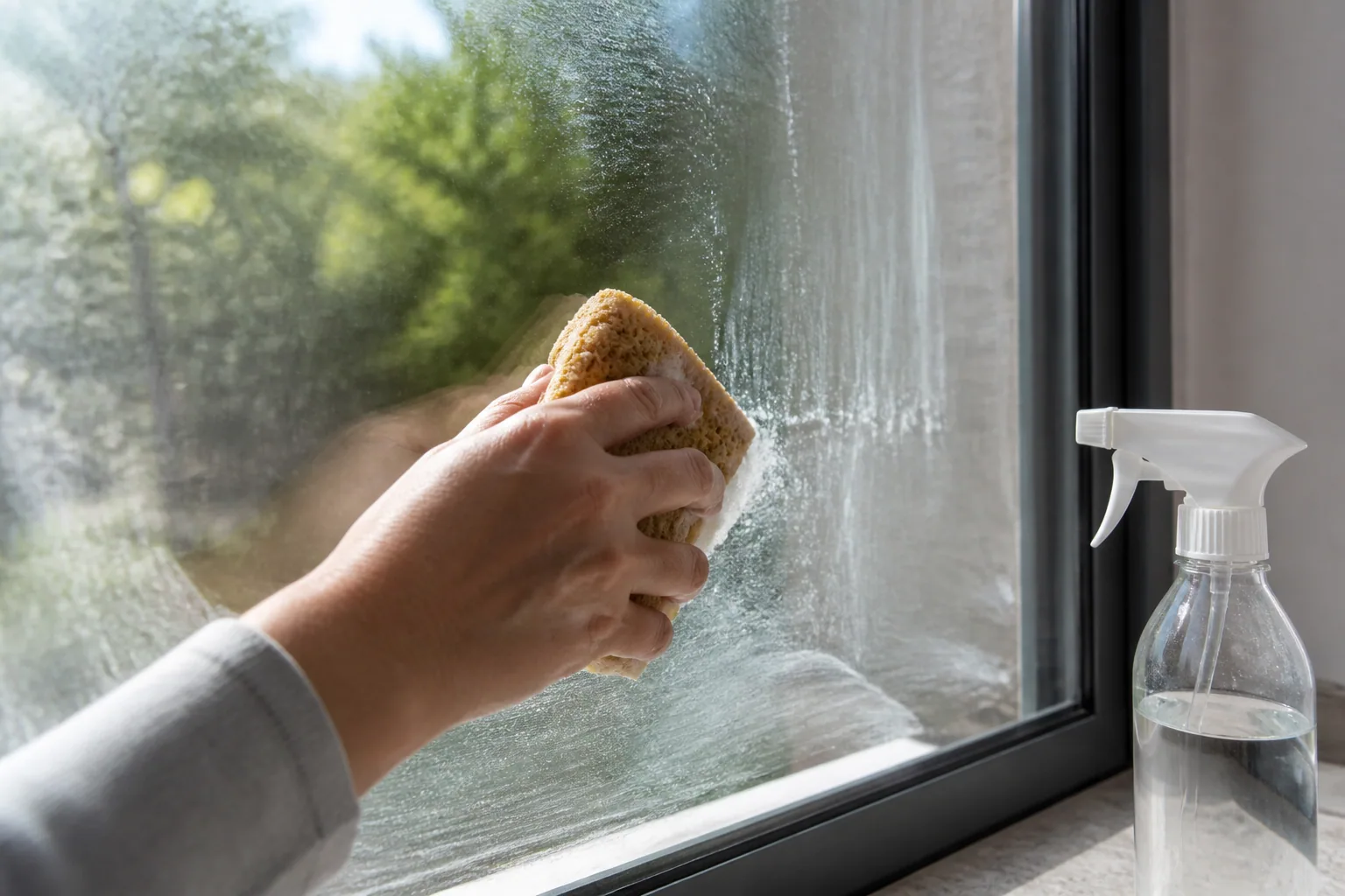 Blanc de Meudon sur les vitres : l'astuce qui décolle tout sans effort