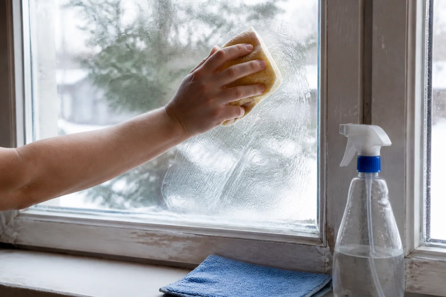 Blanc de Meudon sur les vitres : l'astuce qui décolle tout sans effort