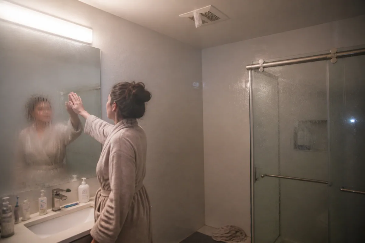 Condensation dans la salle de bain malgré la VMC : les solutions