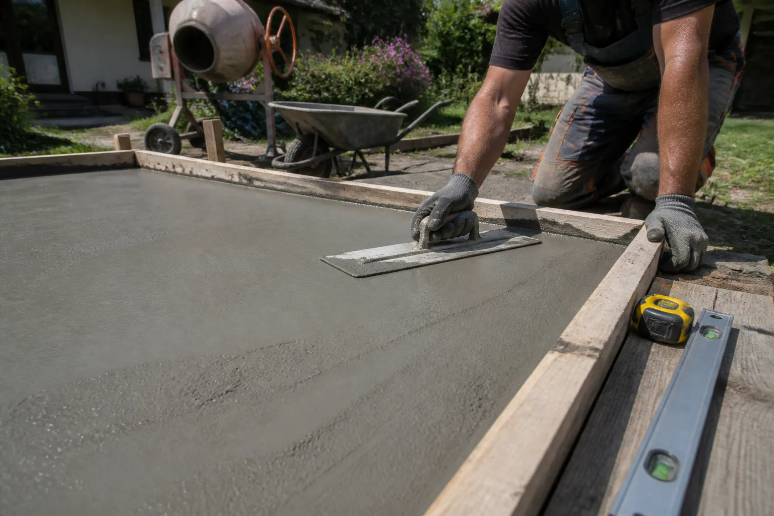 Dalle béton pour terrasse : épaisseur, préparation et temps de séchage