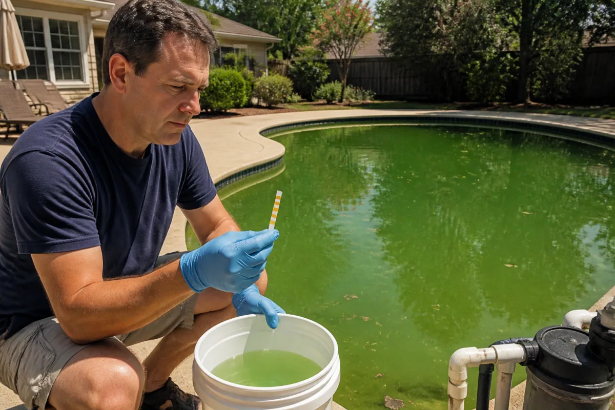 Eau de piscine verte : les causes possibles et le traitement à appliquer