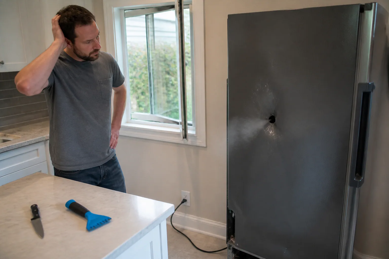 Frigo percé : que faire en cas de fuite de gaz ?