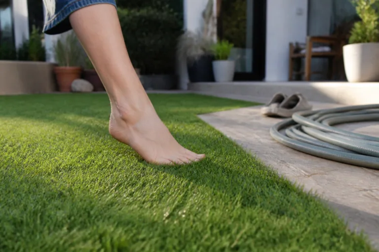 Gazon synthétique au jardin : comment choisir un modèle qui ne fait pas plastique ?