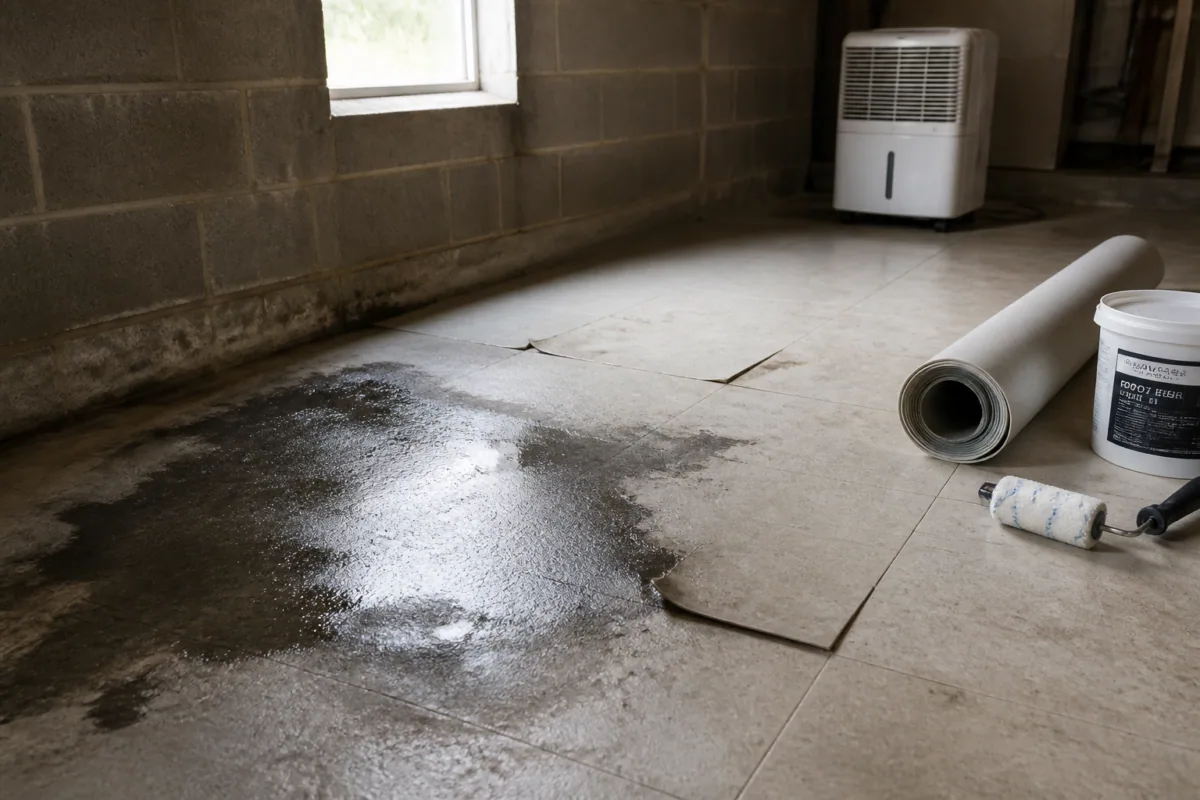 Humidité remontant dans la dalle : 3 solutions qui marchent vraiment