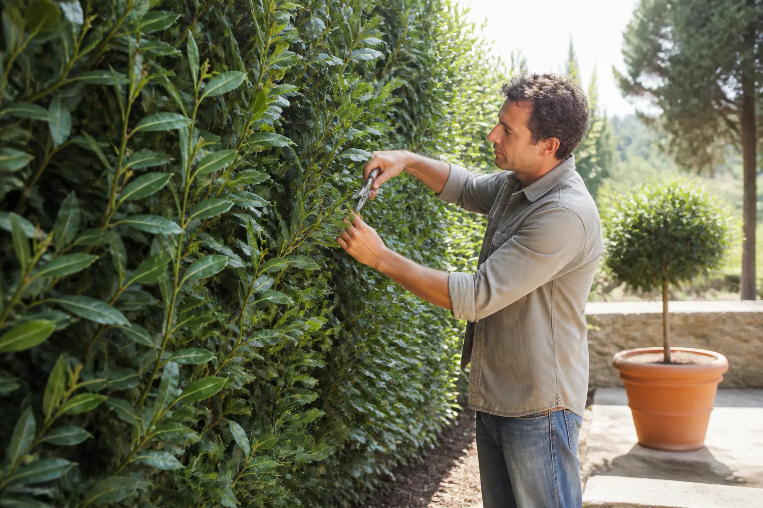 Laurier sauce en haie : l'allié résistant qui habille votre jardin
