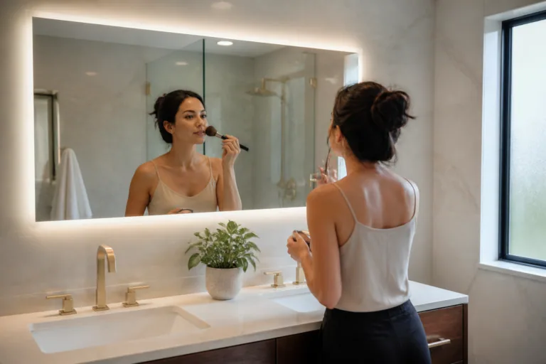 Miroir lumineux de salle de bain : taille, LED et installation, les bons choix