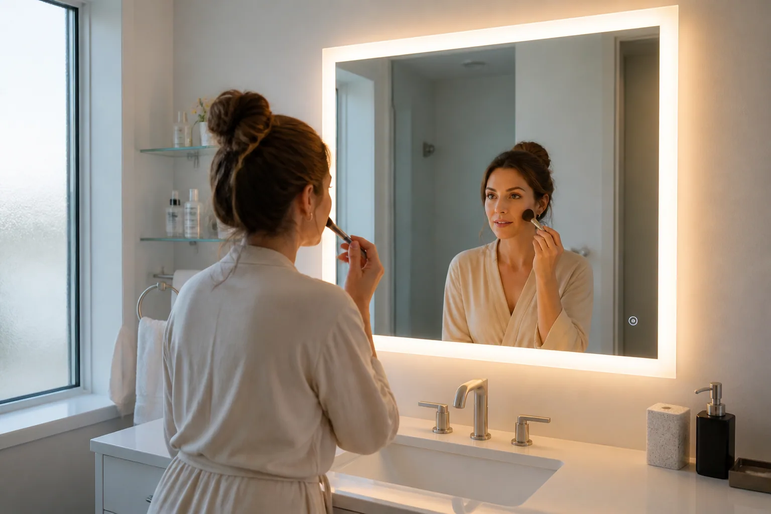 Miroir lumineux de salle de bain : taille, LED et installation, les bons choix