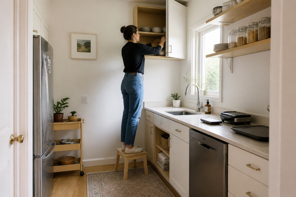 Petite cuisine : rangements malins pour gagner de la place sans travaux
