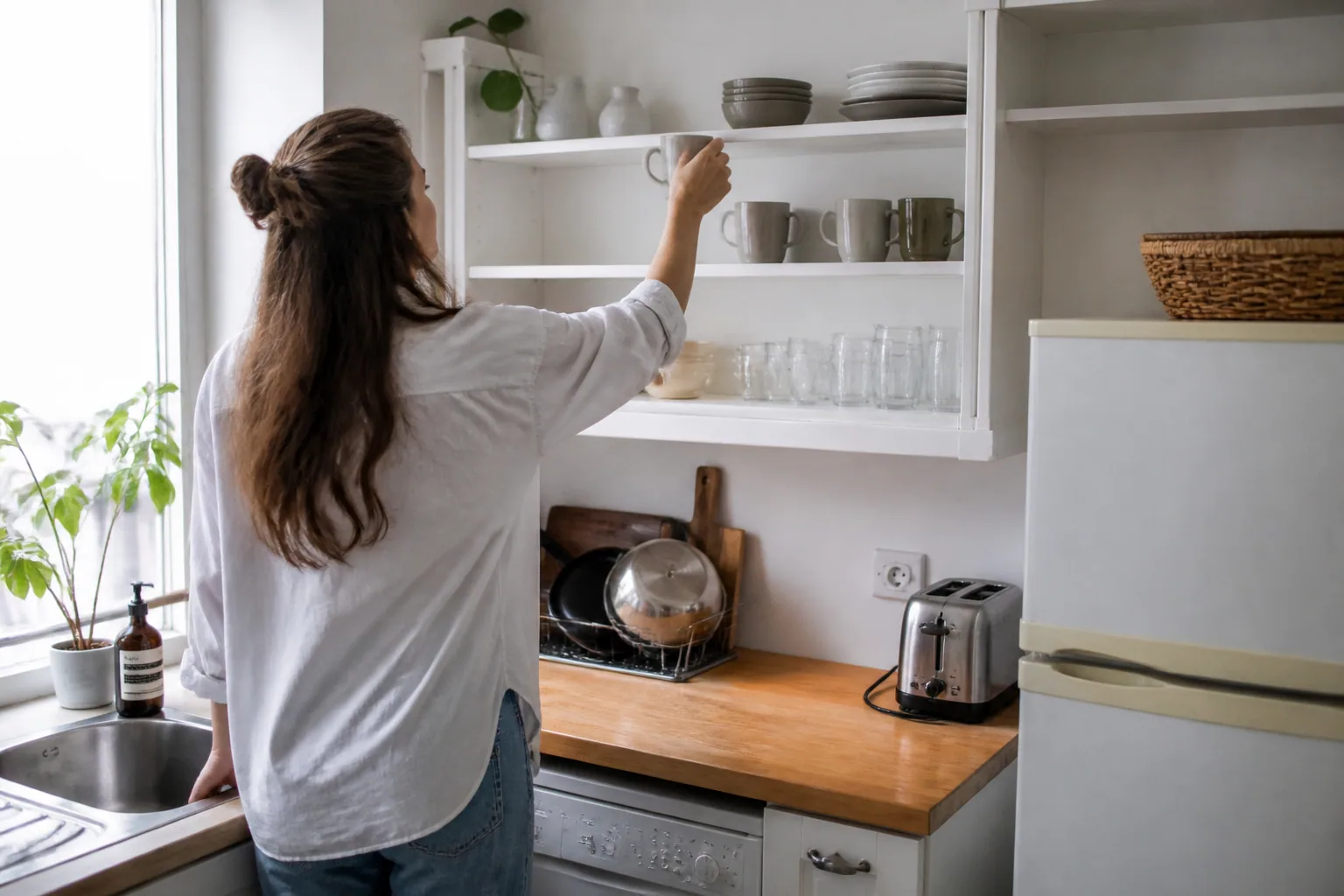 Petite cuisine : rangements malins pour gagner de la place sans travaux