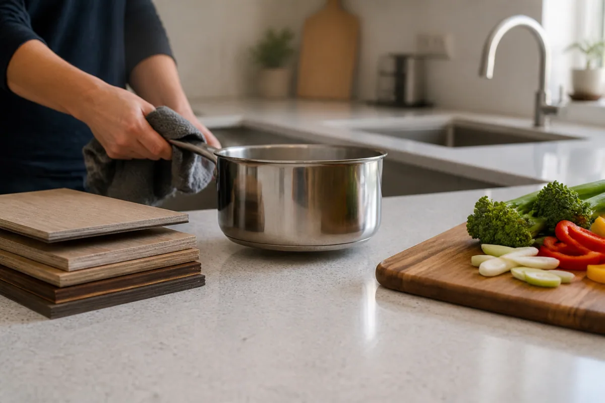Plan de travail de cuisine : stratifié, bois, quartz, lequel choisir ?
